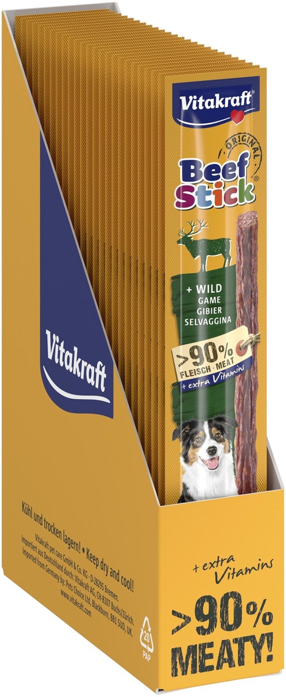 Vitakraft - 25 x Beef Stick Game 12gr v:1783810