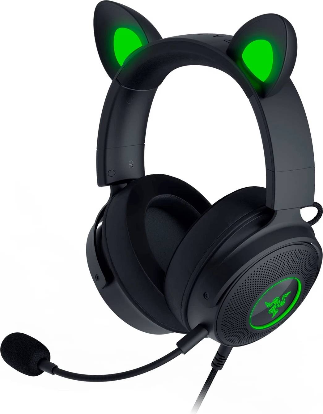 Razer - Kraken Kitty V2 Pro – Gaming Headset with Interchangeable RGB Ears - Black - Gratis frakt v:3863508