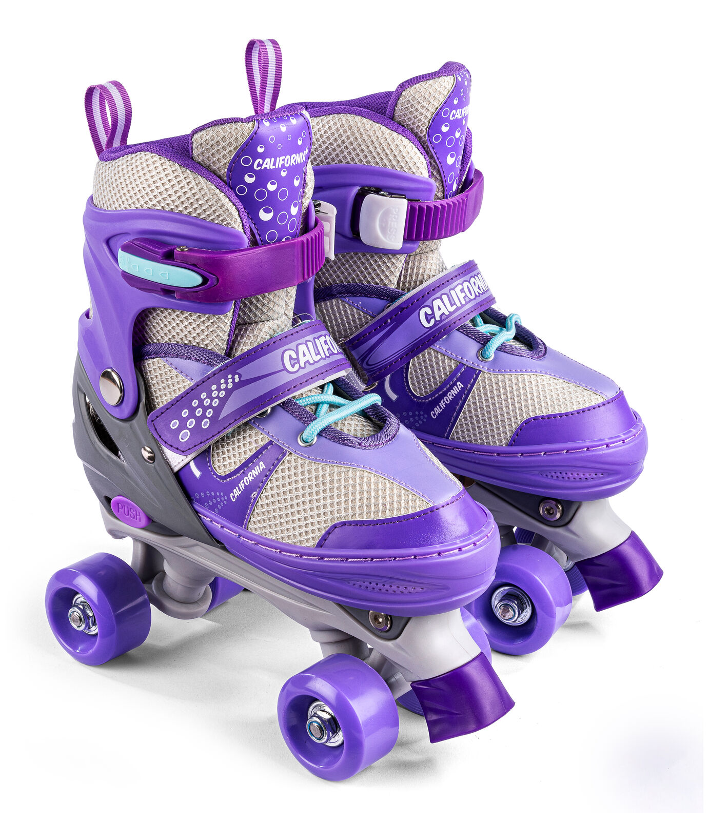 California - Adjustable Side-by-Side Roller Skates - Size 35-38 - Purple - 35/36/37/38 v:4205872