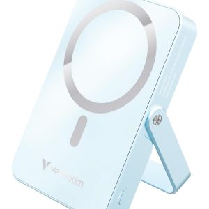 Verbatim – Charge 'n' Go Magnetic Wireless Power Bank with stand – 10000 mAh – Glass Blue v:6606842 Verbatim – Charge 'n' Go Magnetic Wireless Power Bank with stand – 10000 mAh – Glass Blue v:6606842