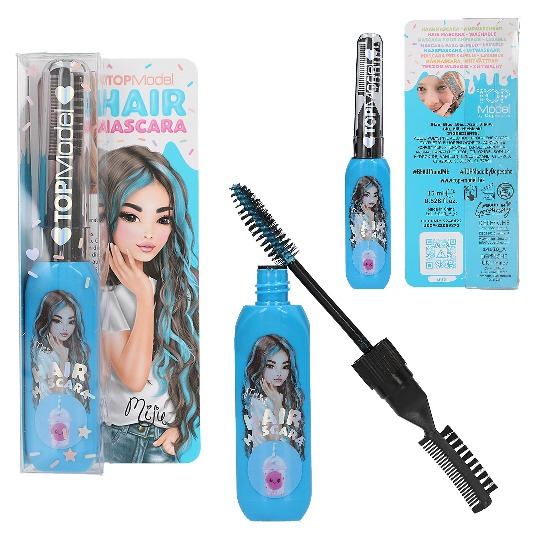 Topmodel – TOPModel Hårmaskara CANDY GLAM – Pink, Purple, Turquoise – 15 ml v:6190237 Topmodel – TOPModel Hårmaskara CANDY GLAM – Pink, Purple, Turquoise – 15 ml v:6190237