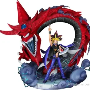 YAMI YUGI & SLIFER – YU-GI-OH! STATUE – Gratis frakt v:3683656