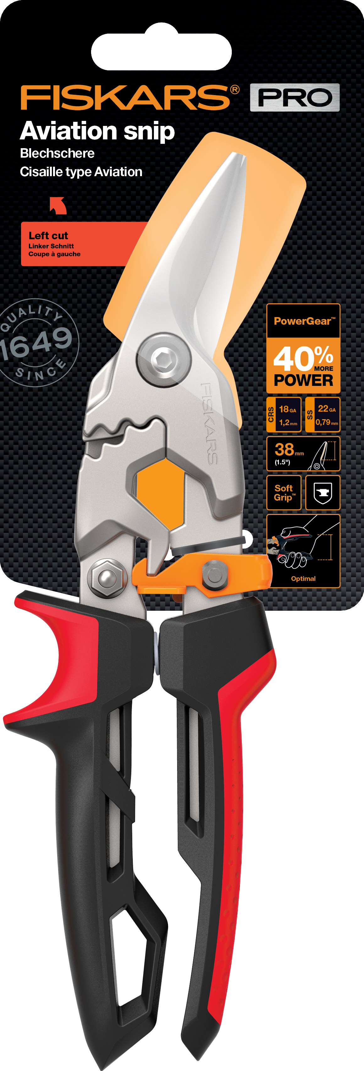 Fiskars - PowerGear Aviation Snip - Left v:7696899