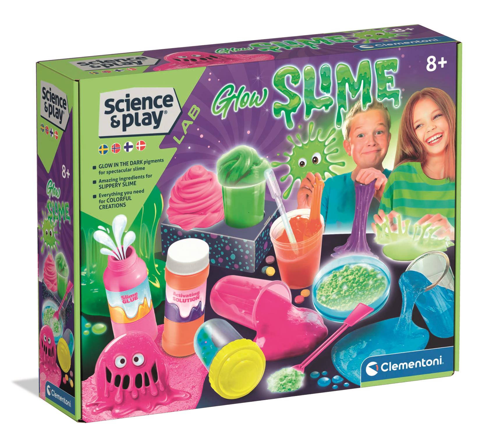Clementoni - Fluo Slime Set (I-78396) v:8514308