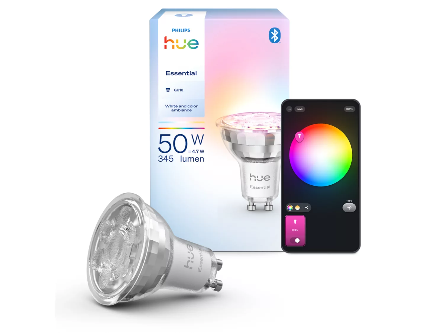 Philips Hue Essential GU10 – White & Color Ambiance Spot – 345 lm v:2096756