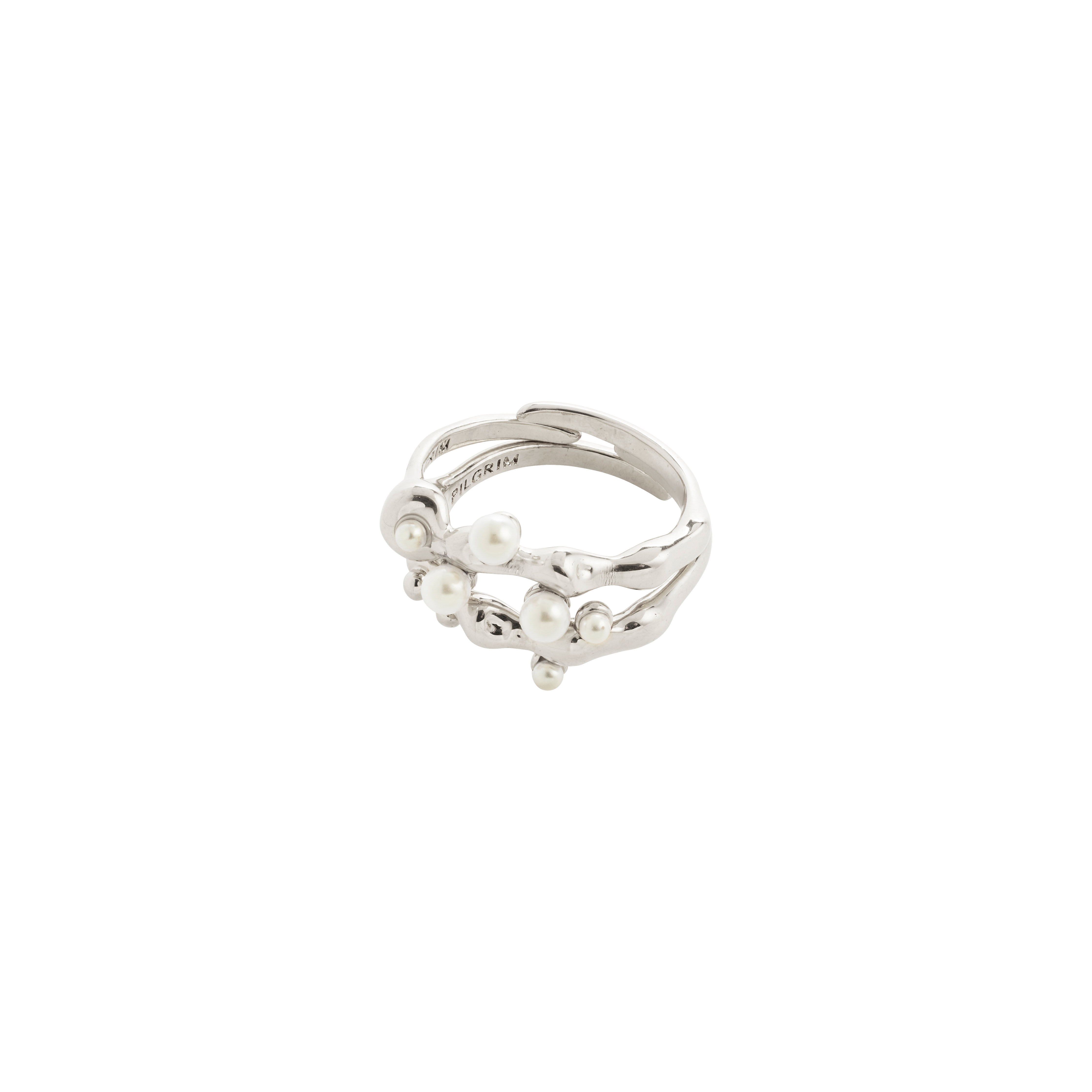 PILGRIM - HADLEY Rings, 2-in-1 Set - Silver-Plated - Adjustable v:5466227