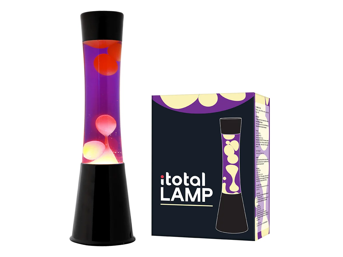 iTotal – Lava Lamp – Black/Purple/Yellow – 40 cm (XL1789) v:2662119