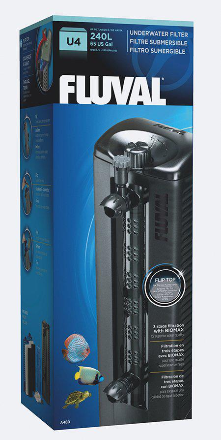 Fluval - Internal Filter U4 1000L/H For Aquariums <240L - (126.2480) - Gratis frakt v:4124023
