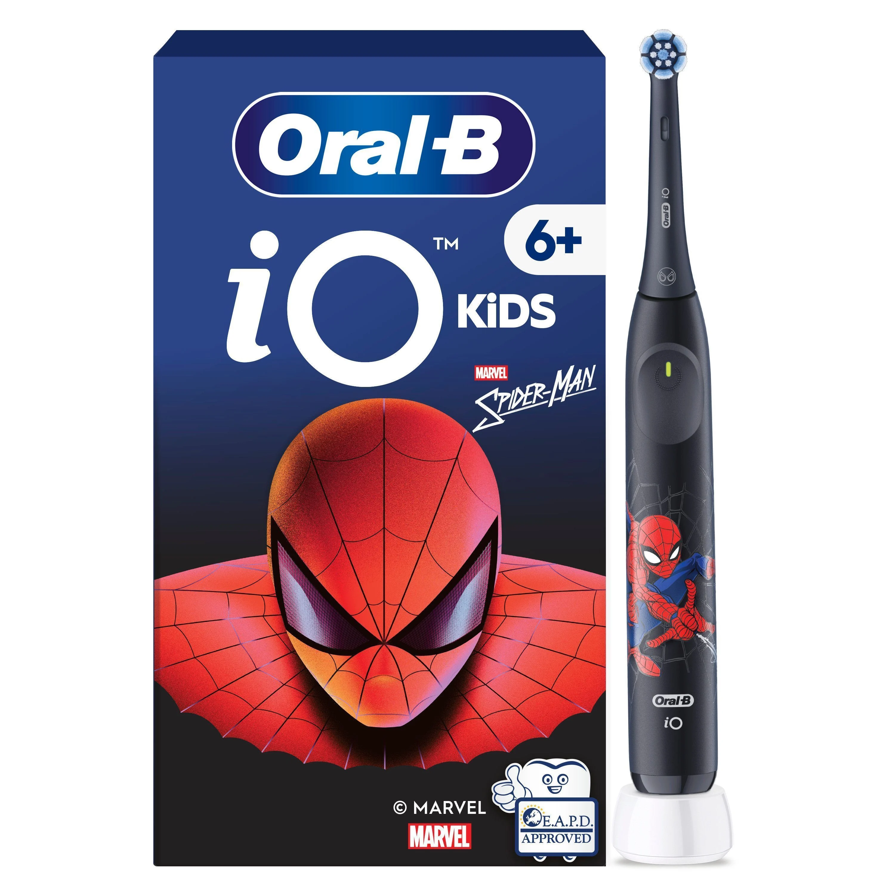 Oral B – iO 6+ Kids Marvel Spider-Man Elektrisk Tannbørste – Black – Gratis frakt v:3154226