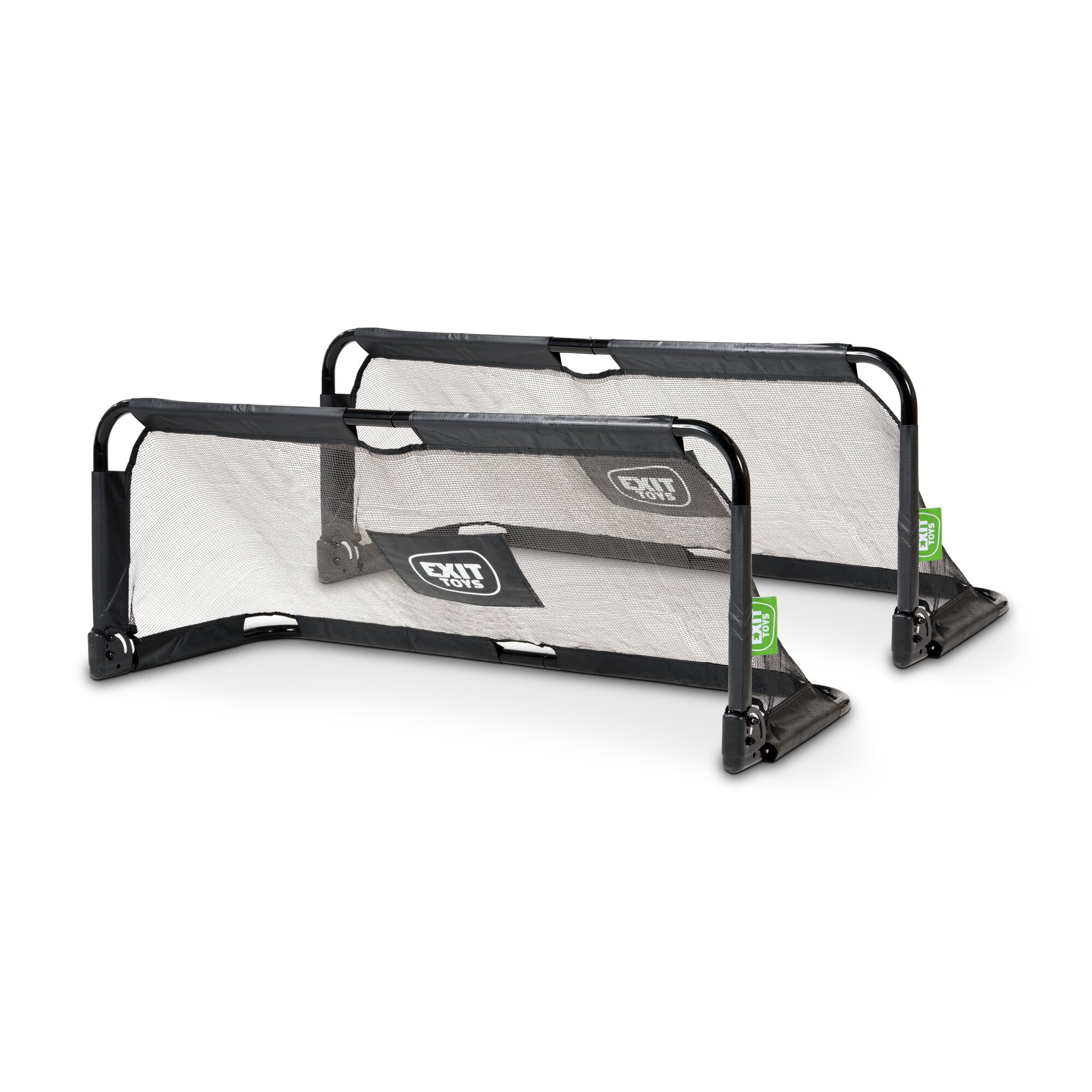 EXIT – Sammenleggbart Stålfotballmål 150x60cm (sett med 2) – Svart – Gratis frakt v:5298012
