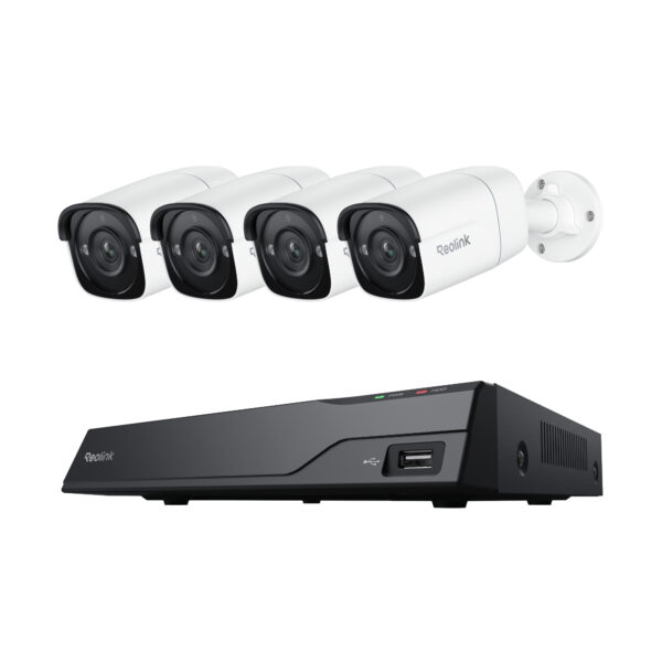 Reolink NVR-kamerasystem – NVS8-5MB4 RLK8-410B4-5MP – 4× 5MP kameraer + 8-kanals NVR – Hvit - Gratis frakt v:6534081