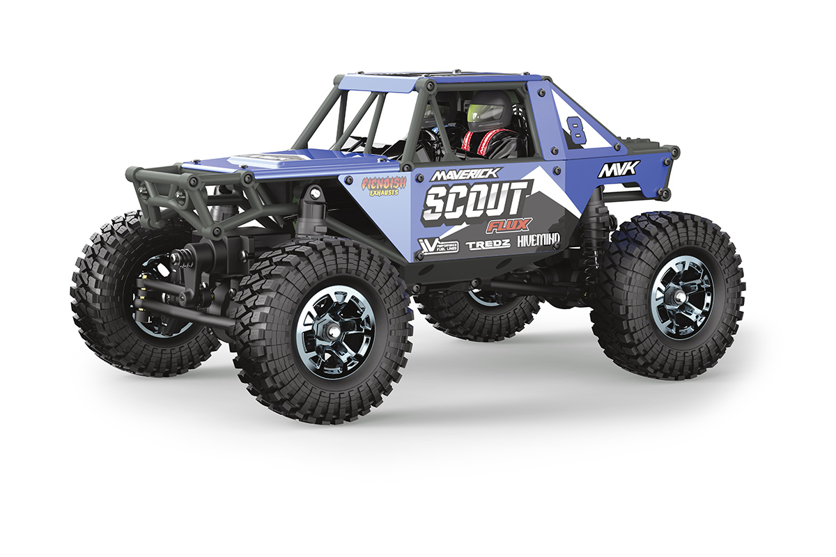 Maverick - Scout-24 Flux 1/24th Rock Crawler - Blue (151303) - Gratis frakt v:8601595