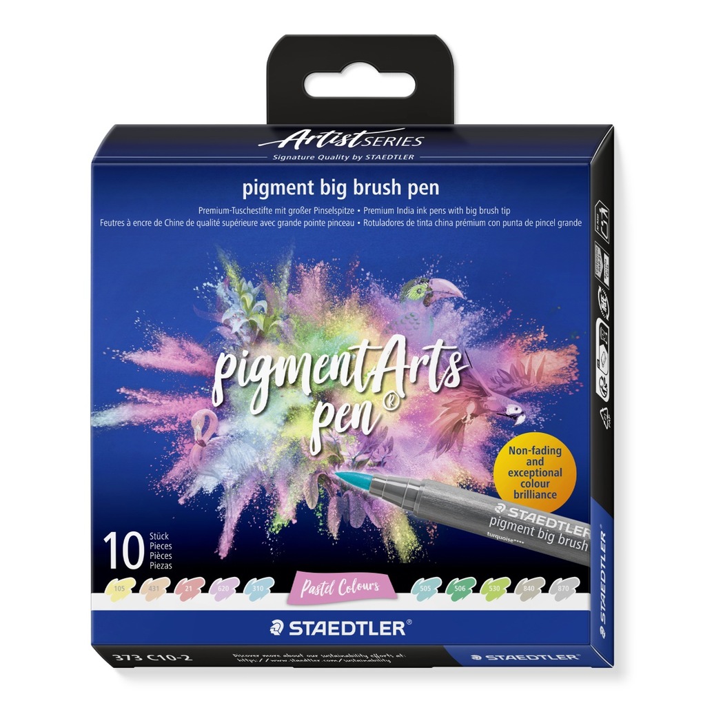 Staedtler – Big Brush – 10 pcs Assorted – Pastel Colours (373 C10‑2) v:1881784