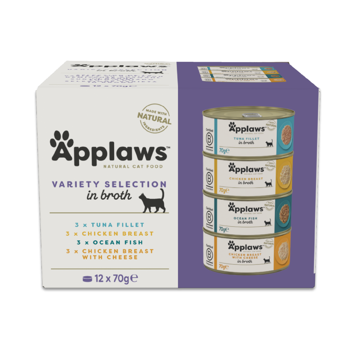Applaws - Vått kattefor - 12x70g v:3451741