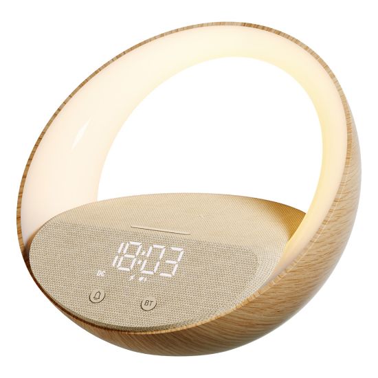 Moye Aurora Glow Lamp with Clock Wireless Speaker and Charger – Gratis frakt v:4038615 Moye Aurora Glow Lamp with Clock Wireless Speaker and Charger – Gratis frakt v:4038615