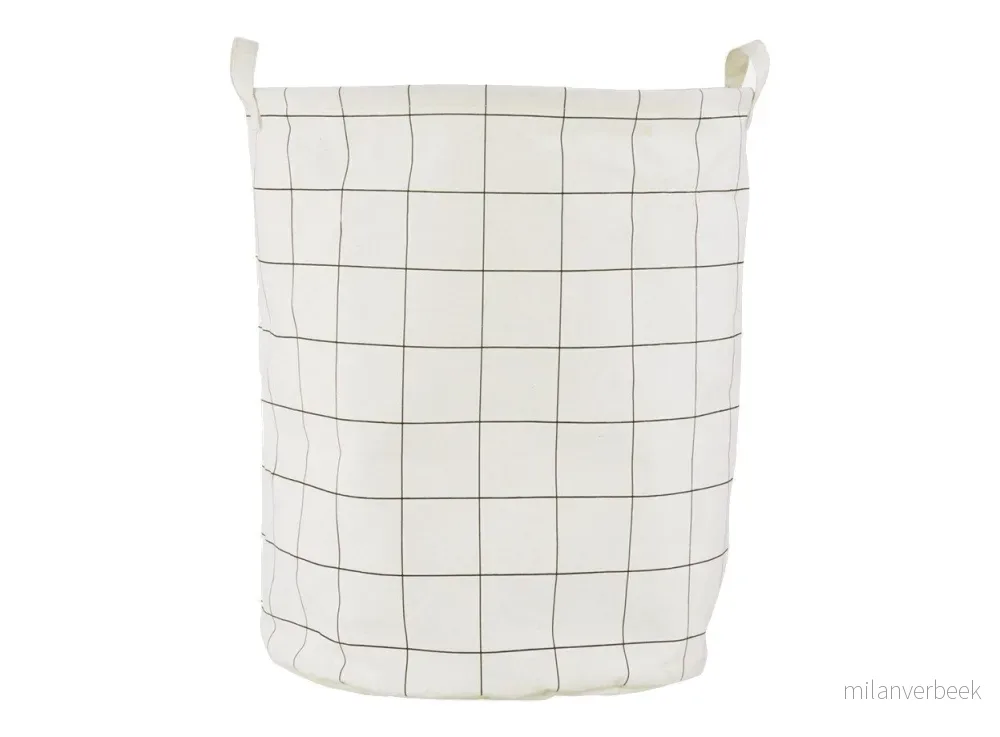 House Doctor - Squares Vasketøypose - H50 cm - Sort/Hvit v:6951368