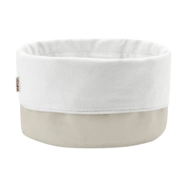 Stelton - Klassisk Brødpose – Bomull - Sand/Hvit – Ø 23 × H 21 cm v:7798485