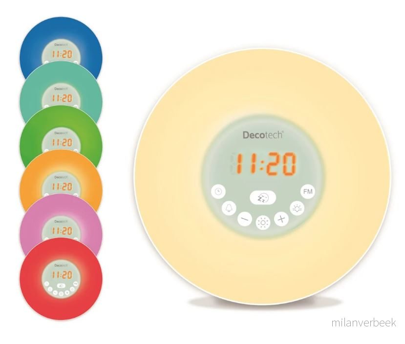 Lexibook - Decotech® Sunrise Colour Alarm Clock (RL998) - Gratis frakt v:5005676