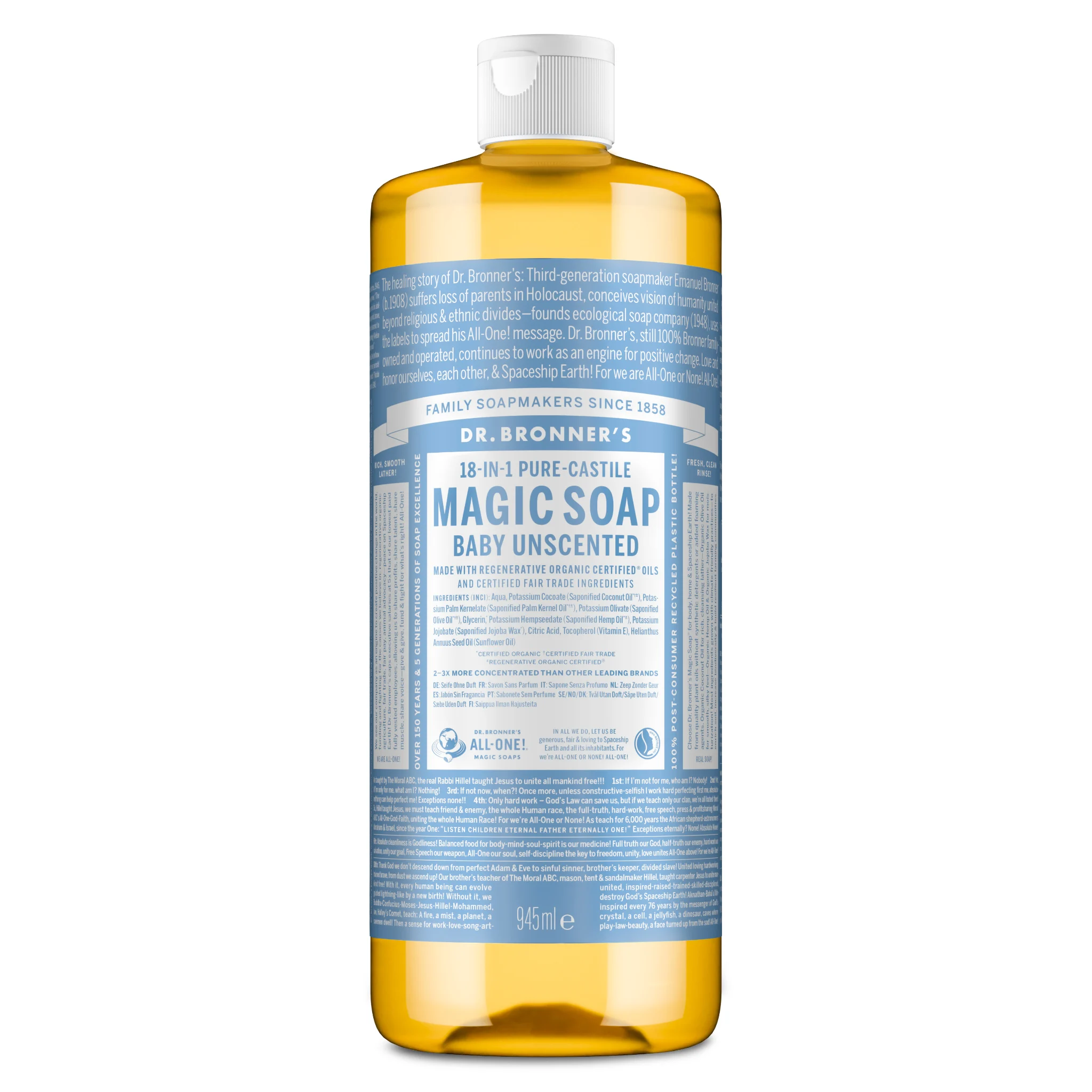 Dr. Bronner's - Magic Soap Baby Unscented 945 ml - 945 v:8968286