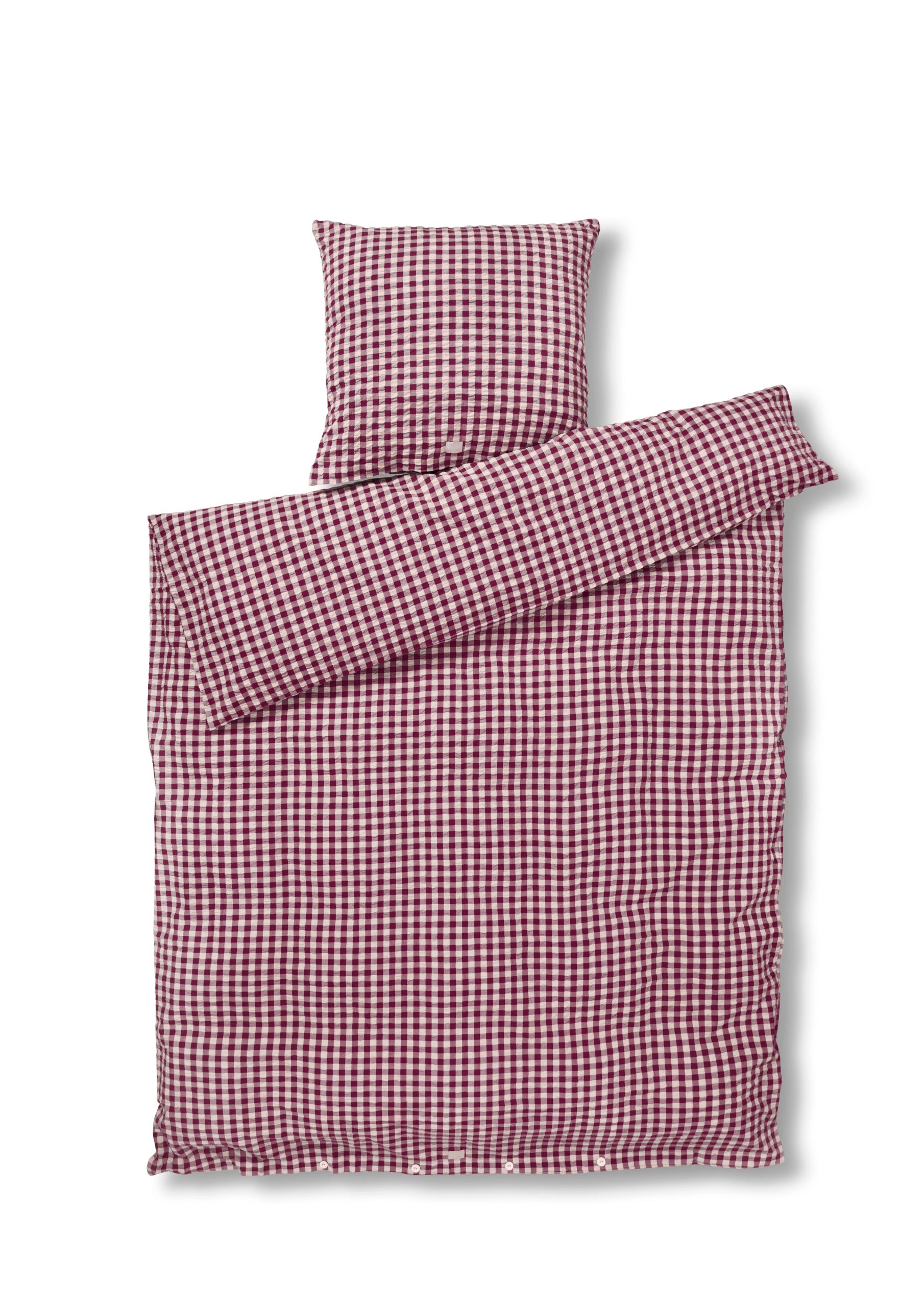Juna - Bæk&Bølge Sengetøy - Plomme/Rosa - 140x220 cm - Gratis frakt v:7636451