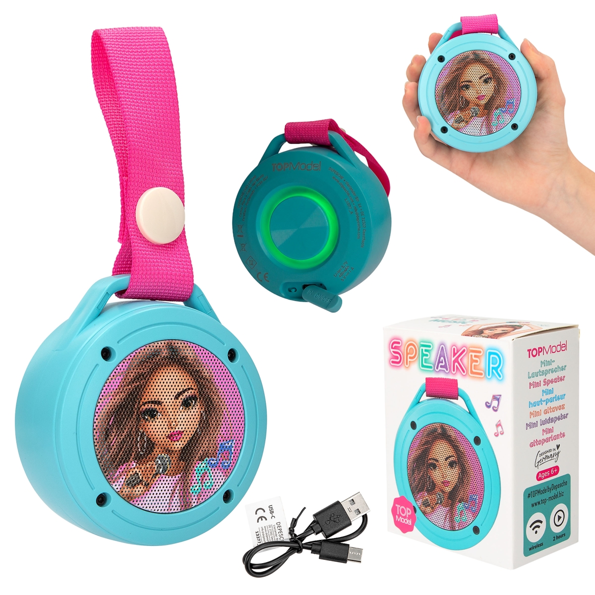 Topmodel – Mini Høytaler – Turquoise v:1204854
