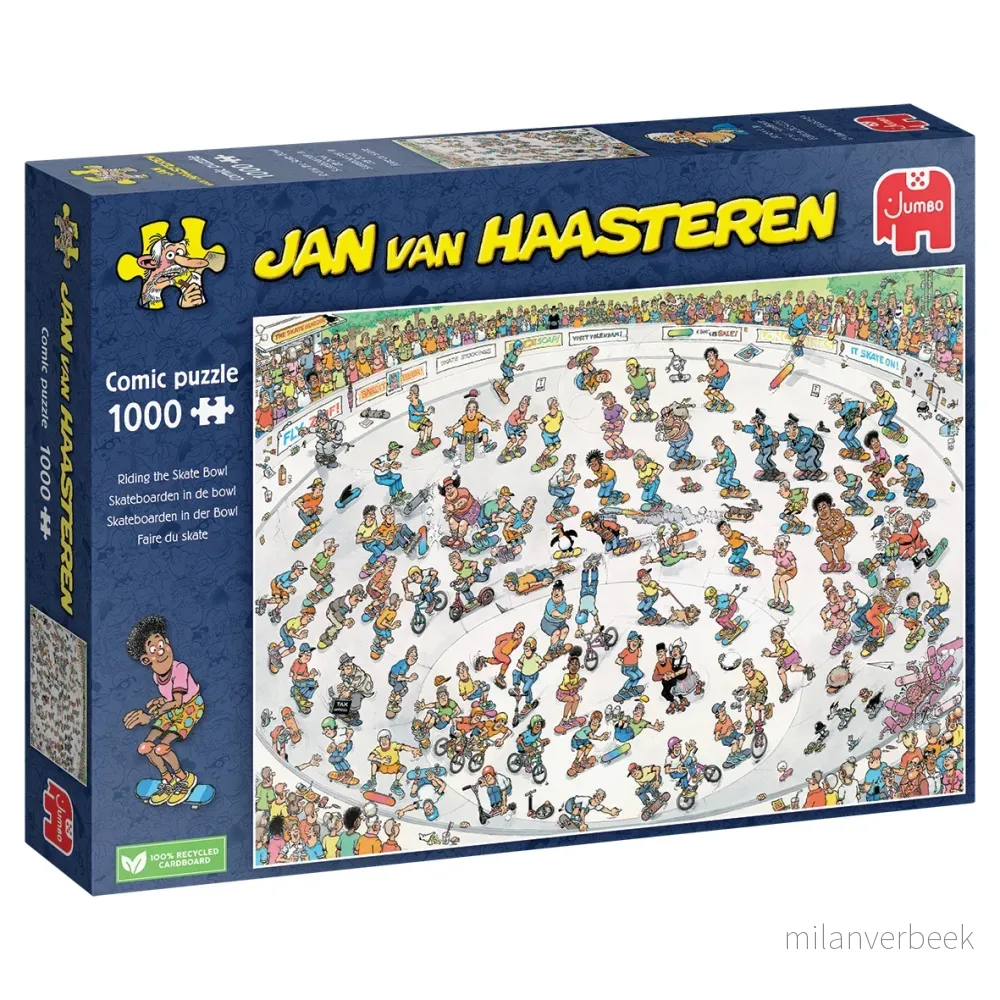 Jan van Haasteren - Riding the Skate Bowl (1000 pieces) v:9247824