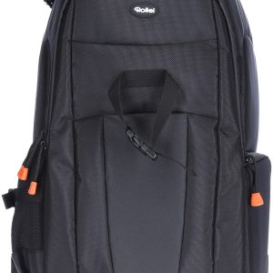 Rollei – Rollei Fotoliner Laptop-ryggsekk Sort, Oransje – Gratis frakt v:2141140