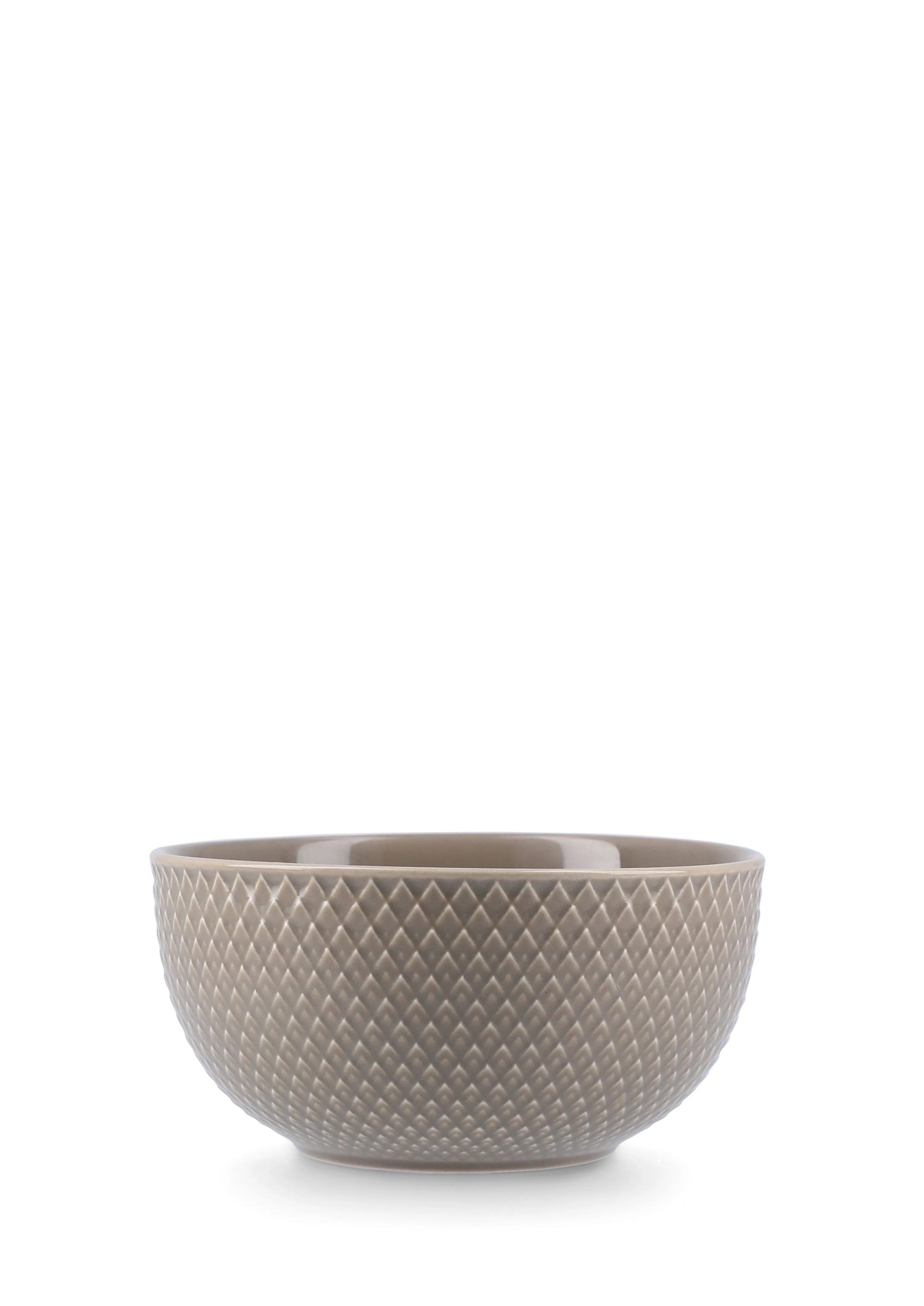 Lyngby Porcelæn - Rhombe Earth Skål - Clay - Ø13 cm v:4887635