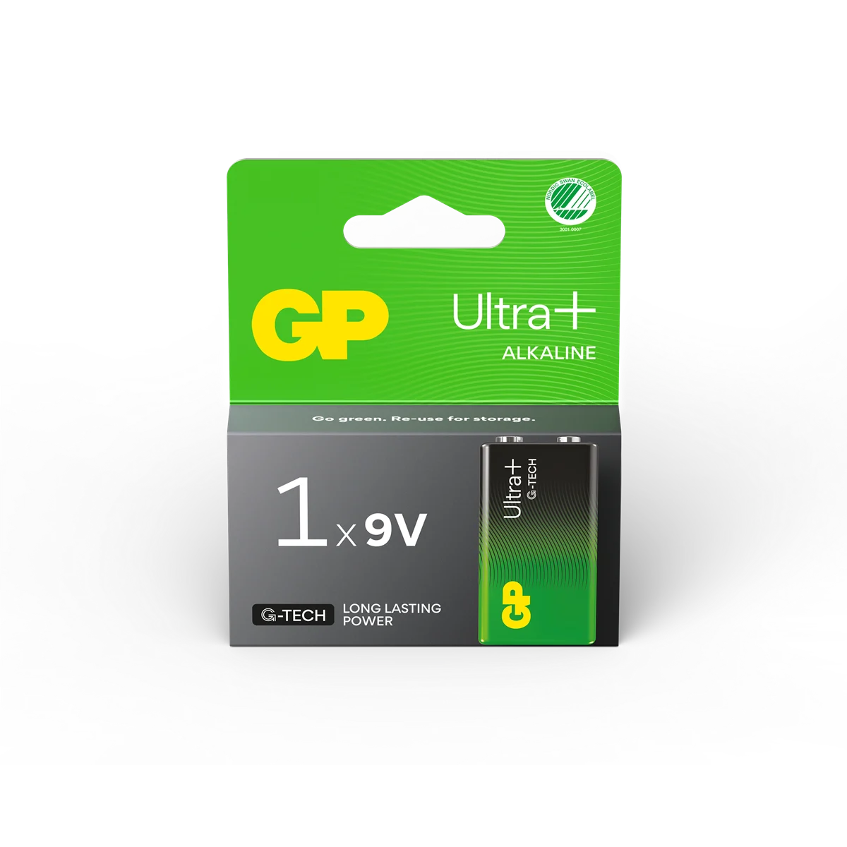 GP – Ultra Plus Alkaline 9V-battery, 1604AUP/6LF22 (1-pack) v:3904505