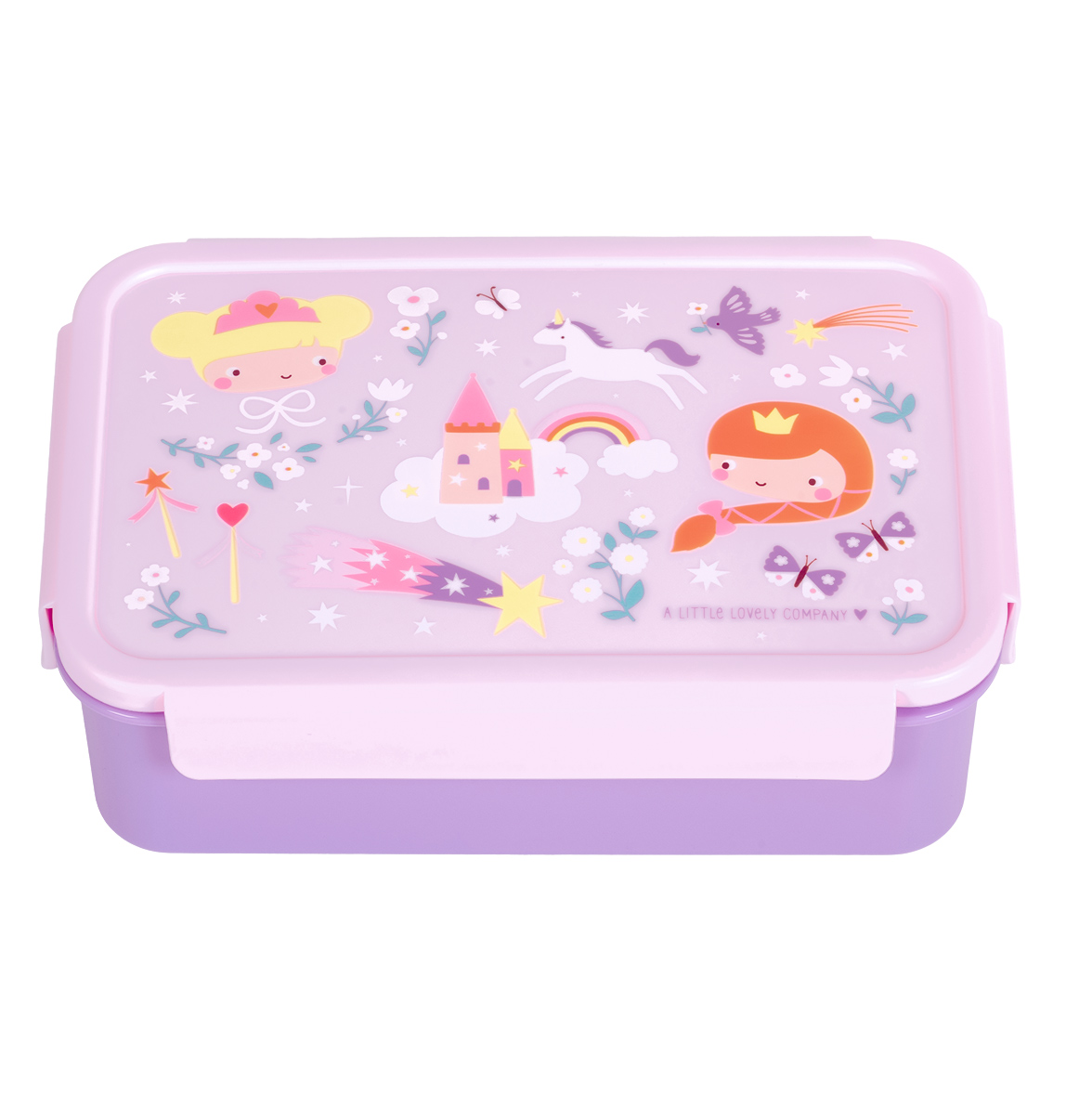 A little lovely company - Bento lunch box: Princesses - Purple - 22 x 7 x 14.5 cm v:1911040