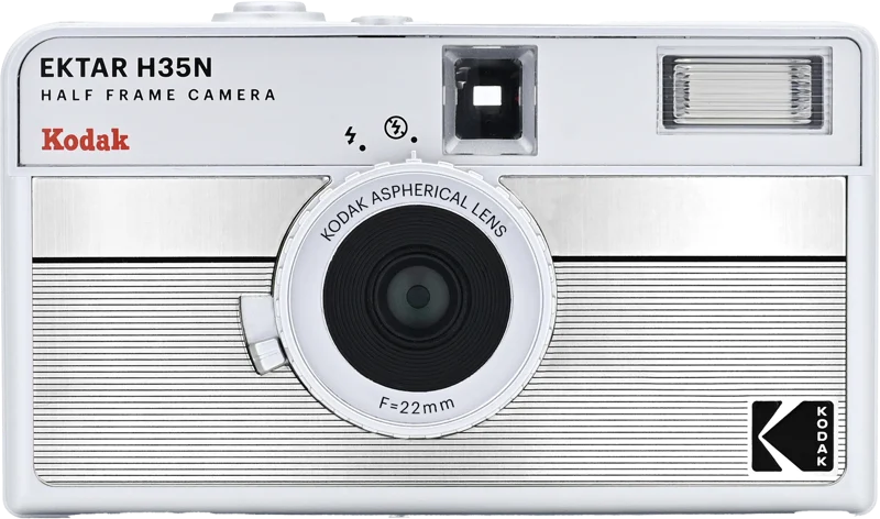 Kodak – EKTAR H35N Camera – Striped Silver – Gratis frakt v:3958269