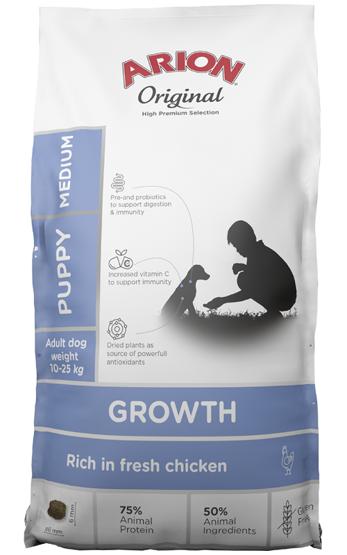 ARION – Original growth chicken medium – 12 kg – Gratis frakt v:2578518