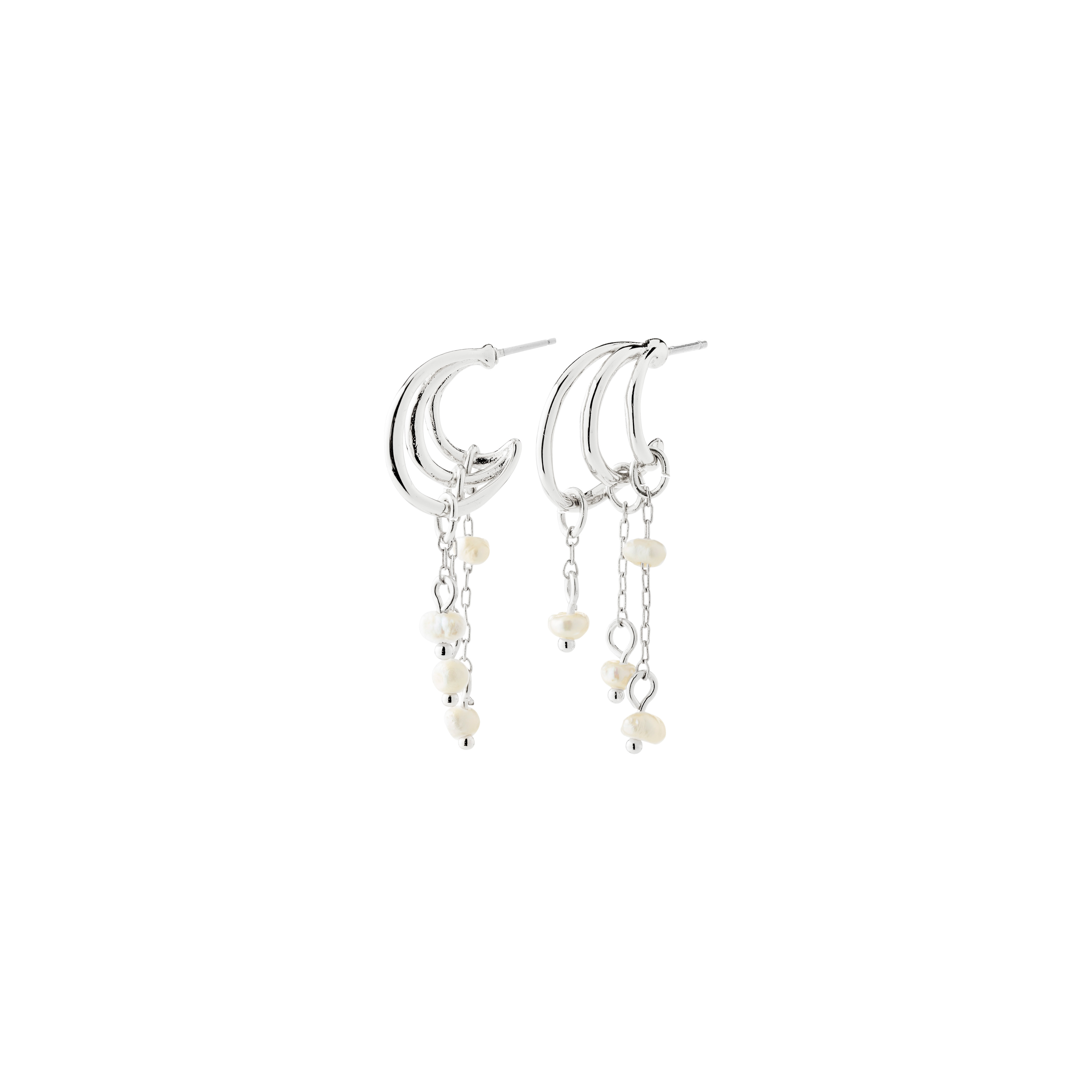 PILGRIM - LUNITH Earrings - Silver Plated - 30 mm v:6207885