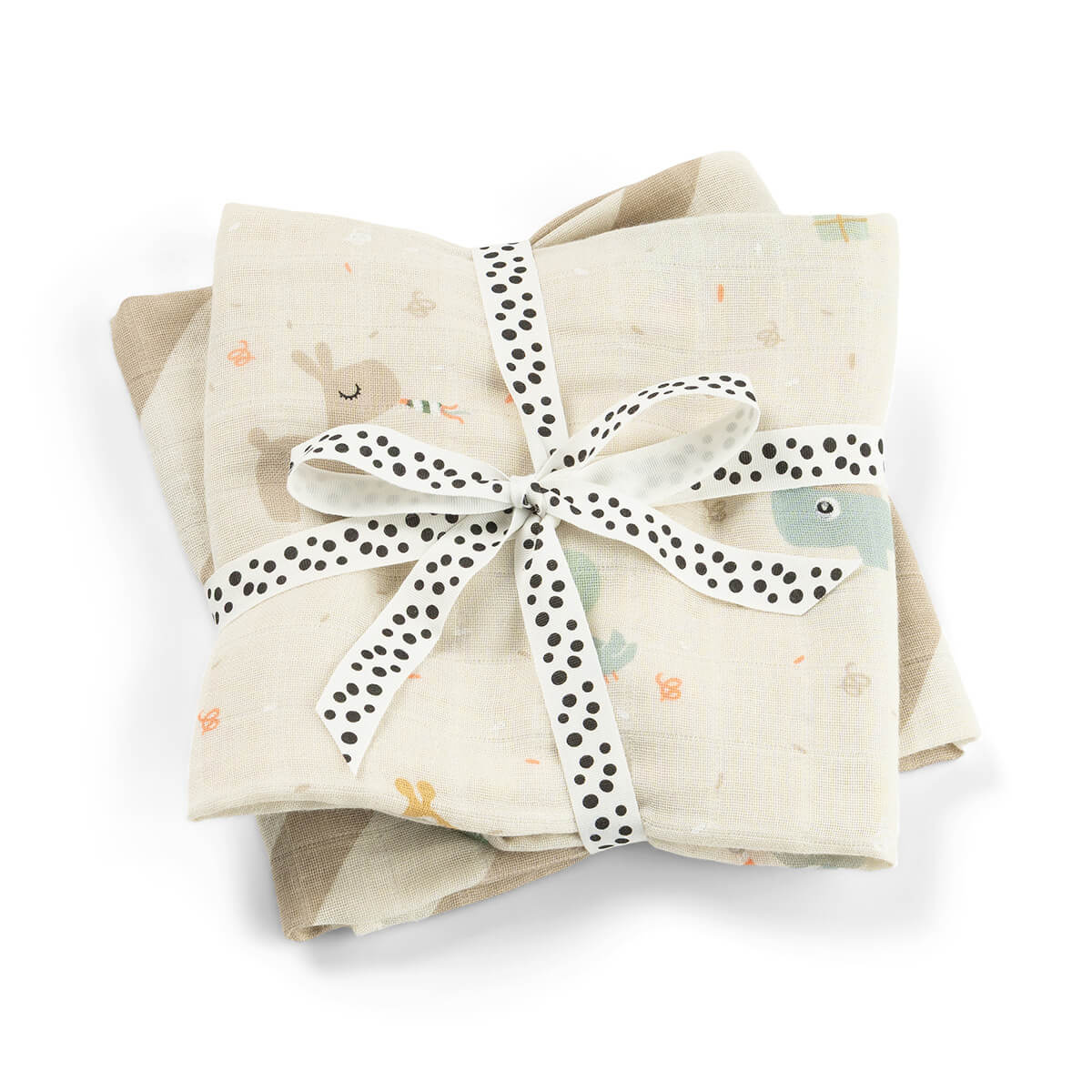 Done by Deer – Burp cloth 2-pack – Celebration Sand – 65 x 65 cm v:3146202