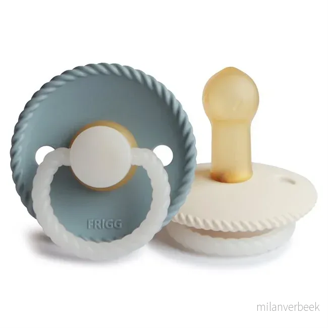 Frigg - Rope Night Latex 2-Pack - Stone Blue/Cream - Size 2 v:2102690