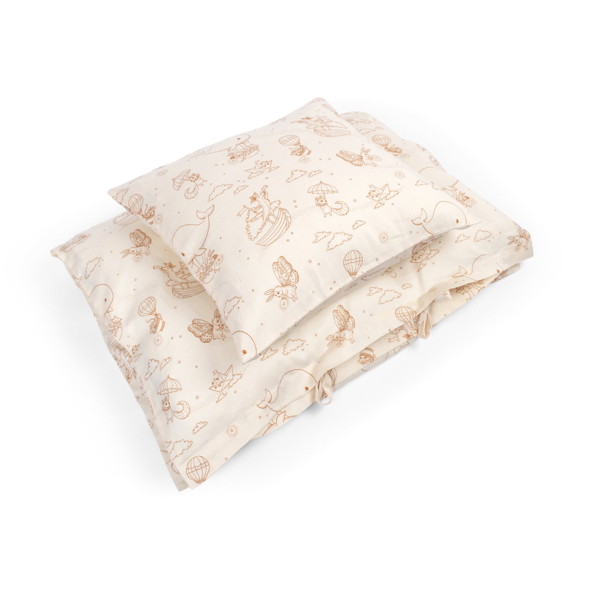 Filibabba - Baby bed linen - Dreamy Adventurers - Hvid - 70x100 cm (FI-03808) - Gratis frakt v:8597390