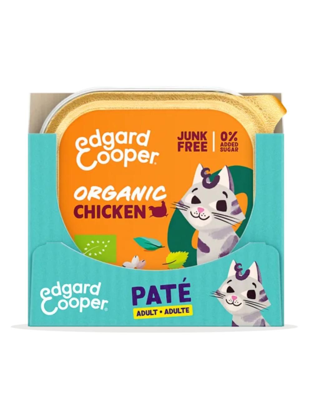 Edgard Cooper - 16 x Cat Adult Vetfood Paté Organic Chicken - 85g - Bundle v:3615406