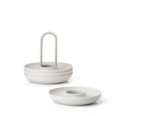 Zone Denmark - Singles Egg Cups With Holder - Warm Grey (332023) - Warm Grey v:8554965