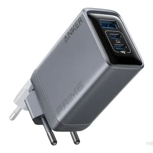 Anker – Prime Lader (100W, 3 porter, GaNPrime) – Sølv – Gratis frakt v:2291999 Anker – Prime Lader (100W, 3 porter, GaNPrime) – Sølv – Gratis frakt v:2291999
