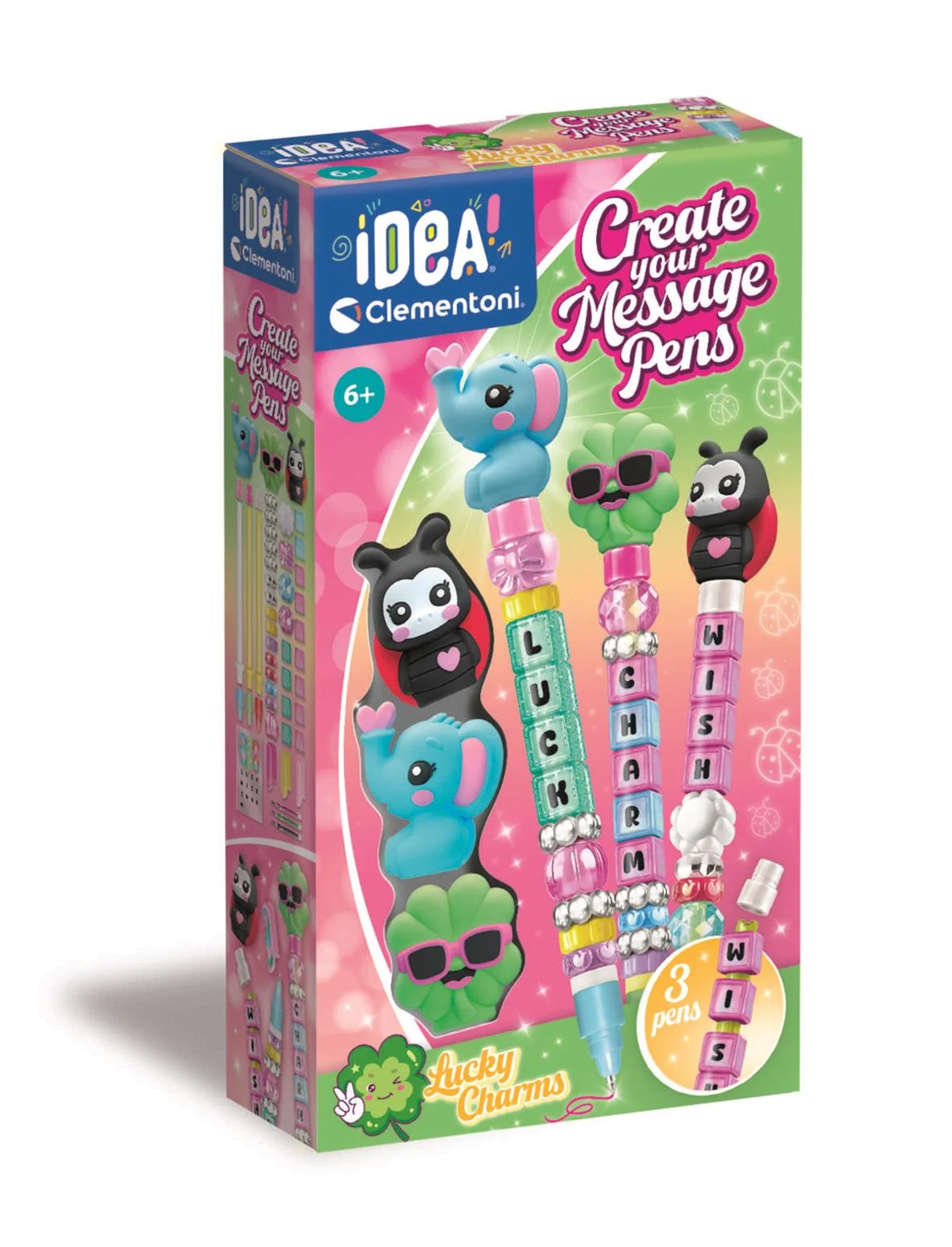 Clementoni - Create Your Message Pen Lucky Charms (Pack By 3) (I-18402) v:6601645