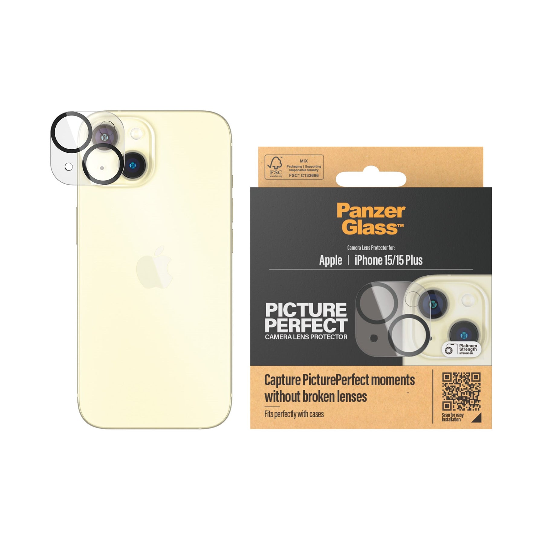 PanzerGlass - PicturePerfect Camera lens Protector iPhone 15 - 15 Plus v:9467757