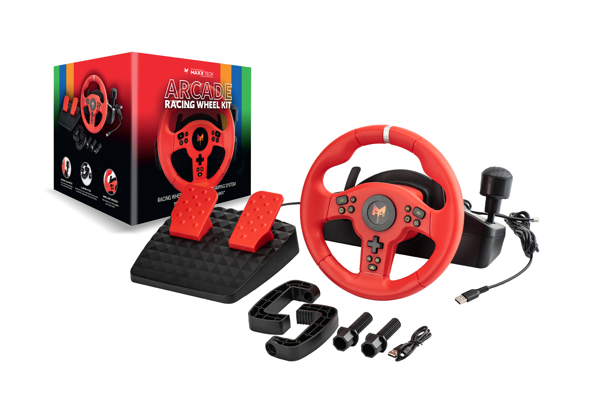 Maxx Tech – Arcade Racing Wheel Kit – Gratis frakt v:8847731