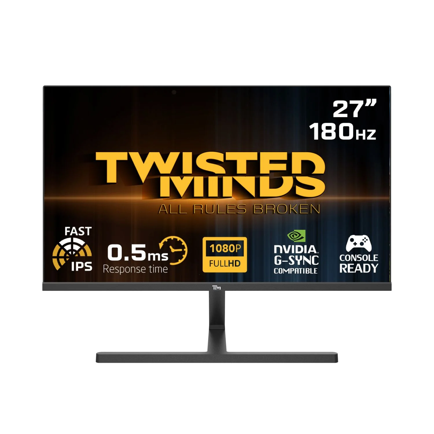 Twisted Minds - Blaze Series Flat 27" FHD - 180HZ 0.5 MS Fast IPS HDMI 2.1 Gaming Monitor Black - Gratis frakt v:6639432