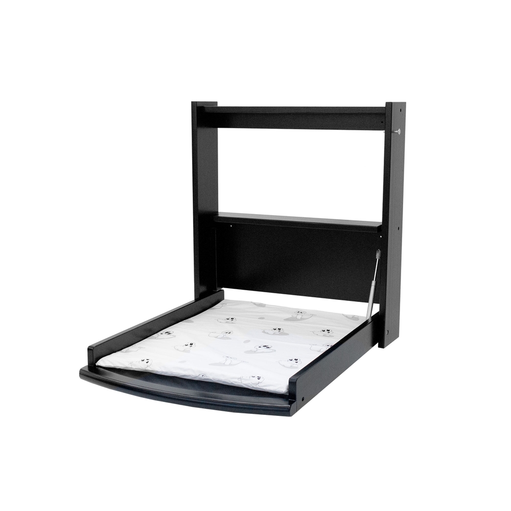 BabyTrold – Changing table for wall incl. mattress Black – Black – Gratis frakt v:7021729