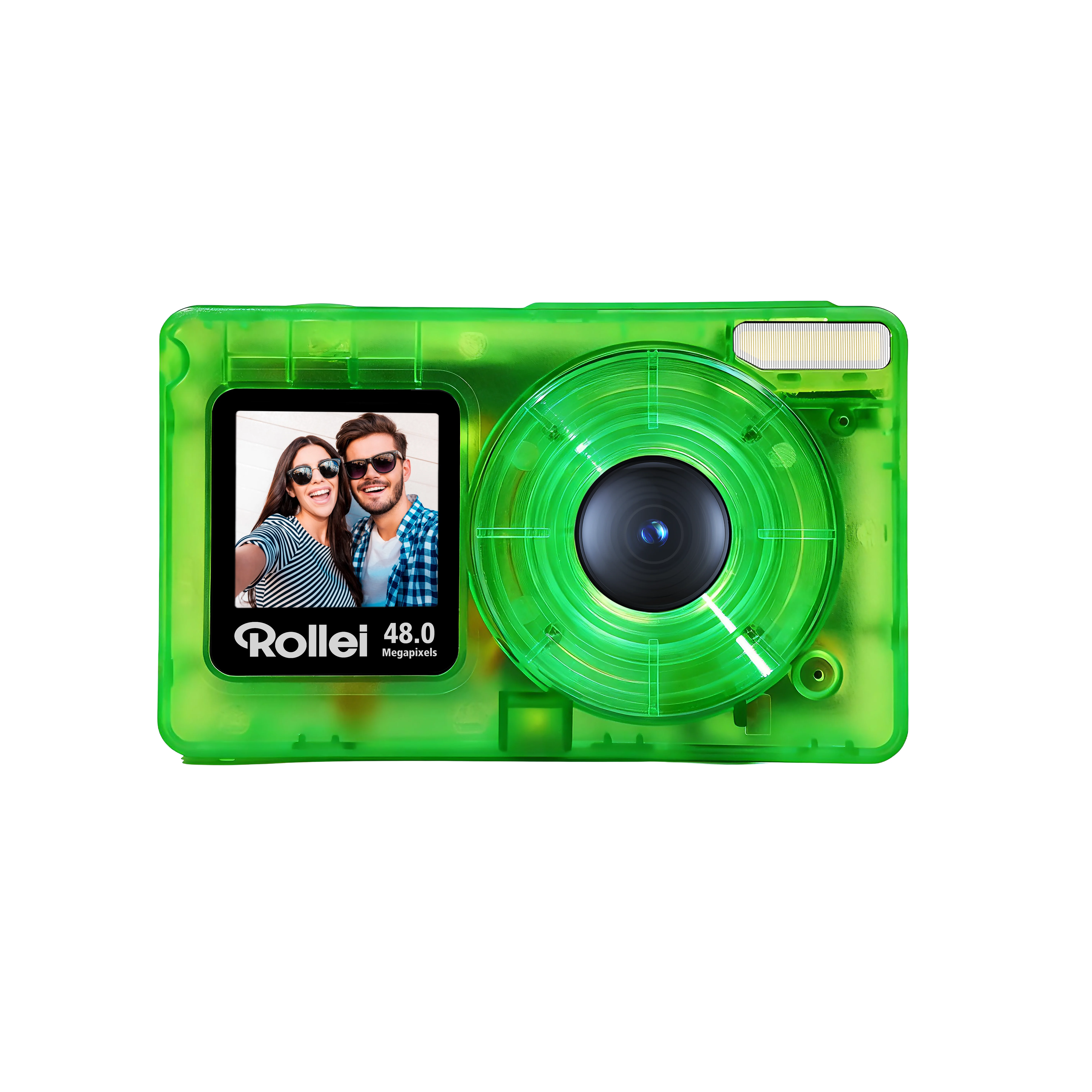 Rollei – Compactline Pocket Transparent – ​​48 MP kamera 4K – Green – Gratis frakt v:9442498