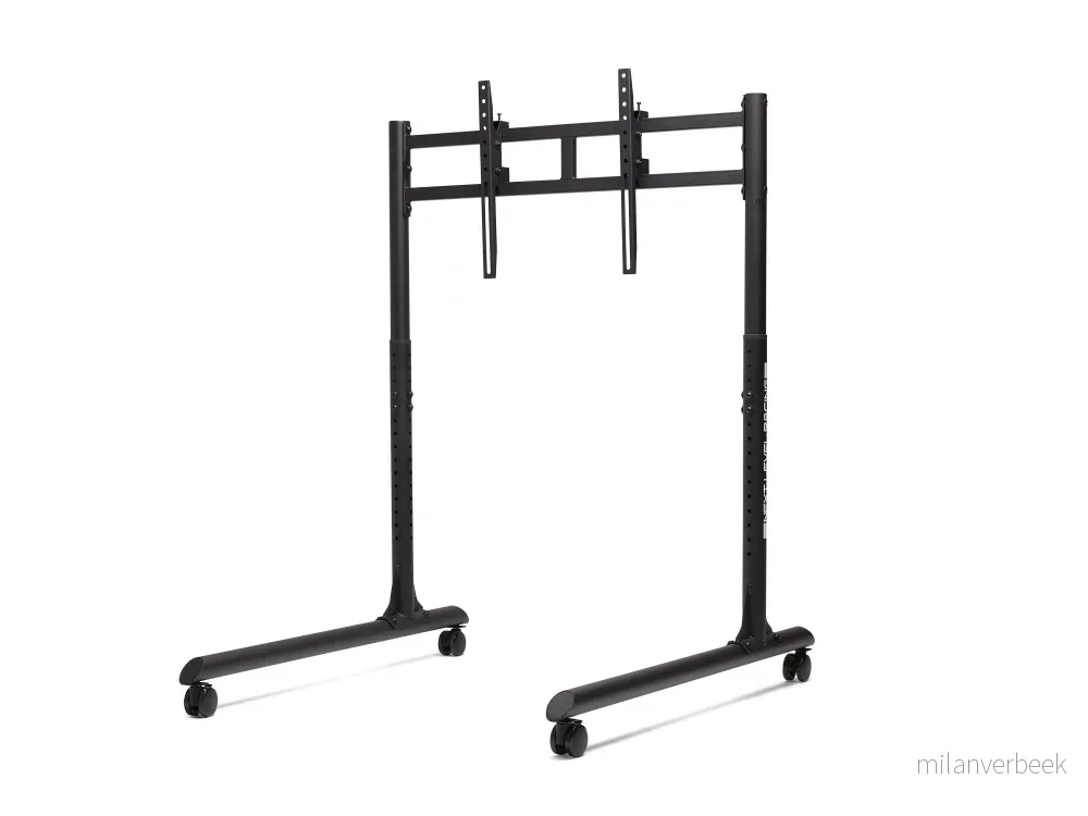 Next Level Racing - Round Tube Single Monitor Stand – Frittstående skjermstativ opptil 65” - Gratis frakt v:1790842