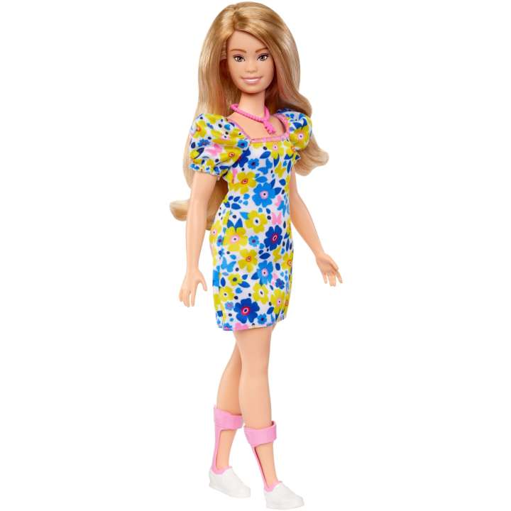 Barbie - Fashionistas - Down Syndrome Wearing Floral Dress (HJT05) - Barbie - Down syndrome v:6290513