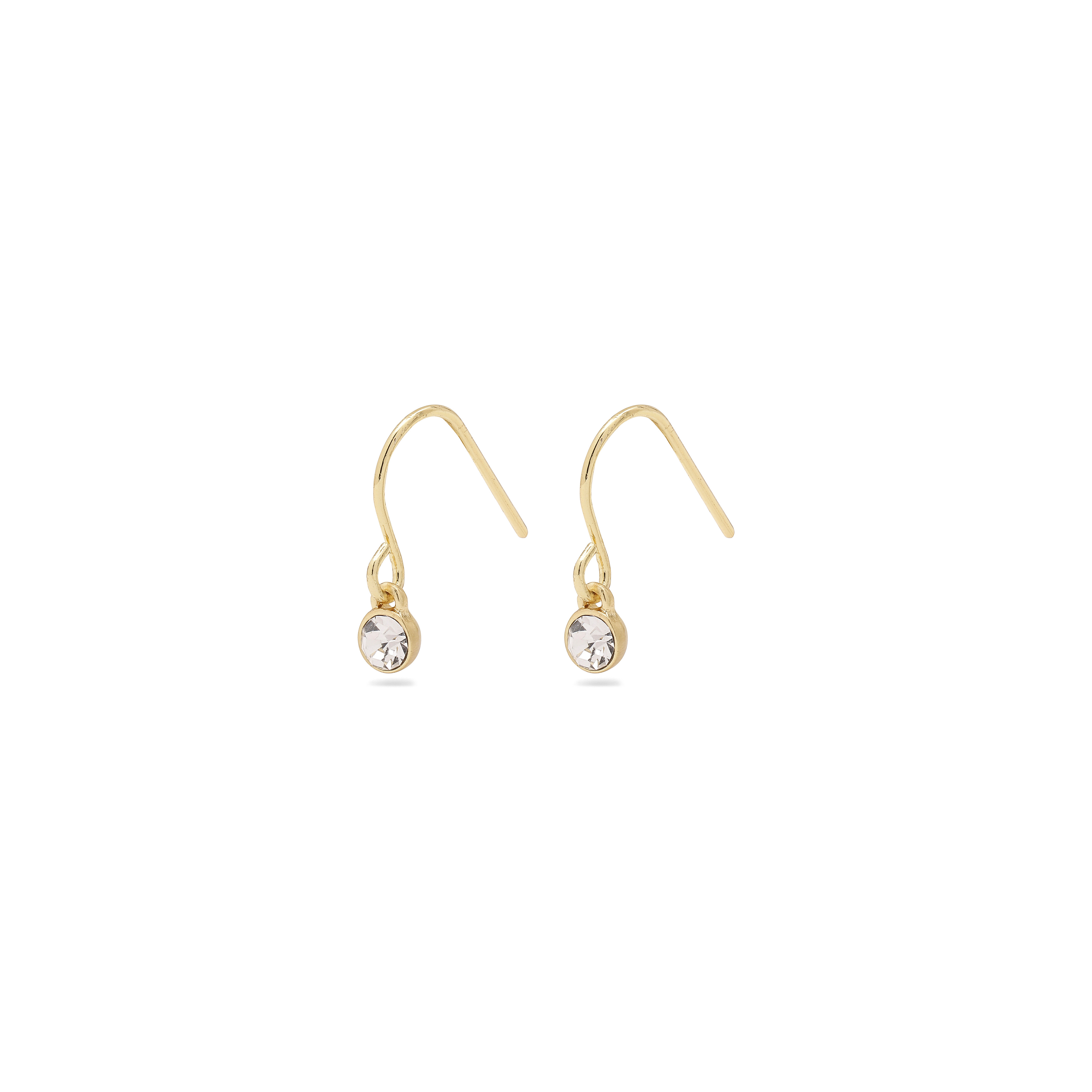PILGRIM - LUCIA Crystal Earrings - Gold-Plated - 17 mm v:8394104