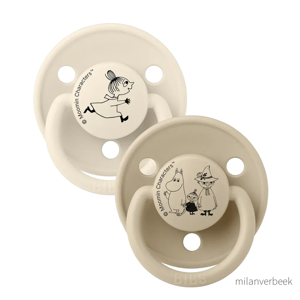 BIBS – BIBS x Moomins Pacifier De Lux Little My 2 PACK – Silicone Ivory/Vanilla – Onesize v:9721511