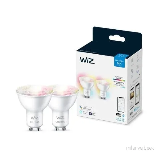 WiZ – GU10 Farge & Justerbare Hvite – WiFi – 2 stk v:7203005 WiZ – GU10 Farge & Justerbare Hvite – WiFi – 2 stk v:7203005